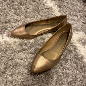 Womens gold flats